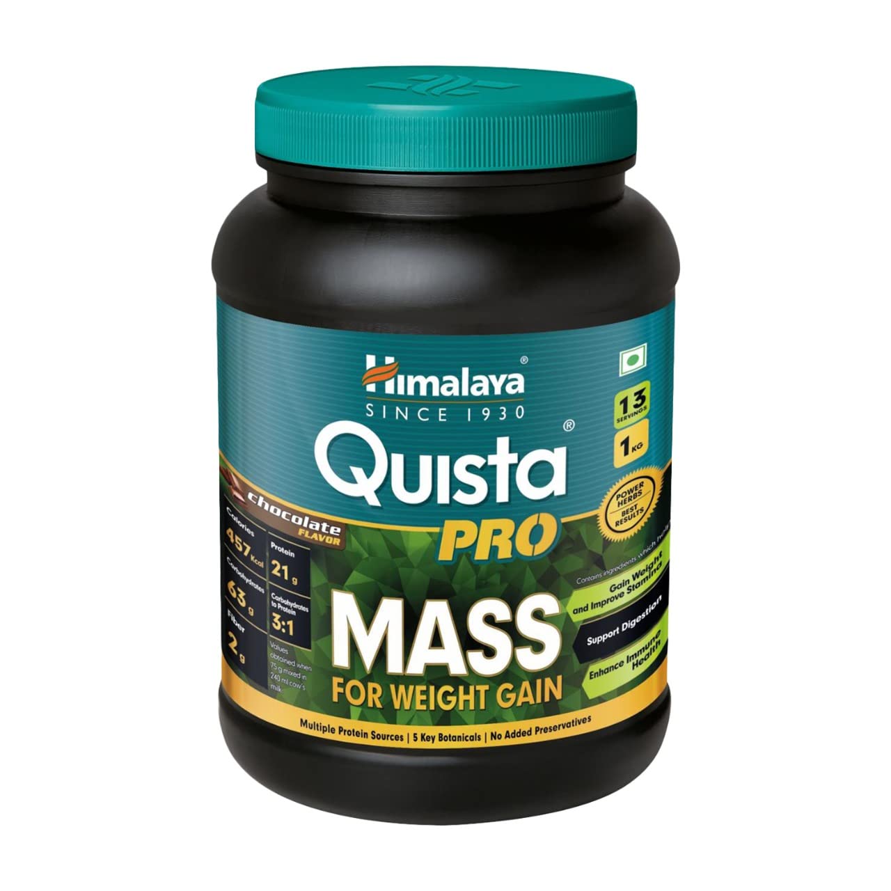 Himalaya Quista Pro MASS For Weight Gain - (Chocolate, Powder, 1 count, 1000 grams)