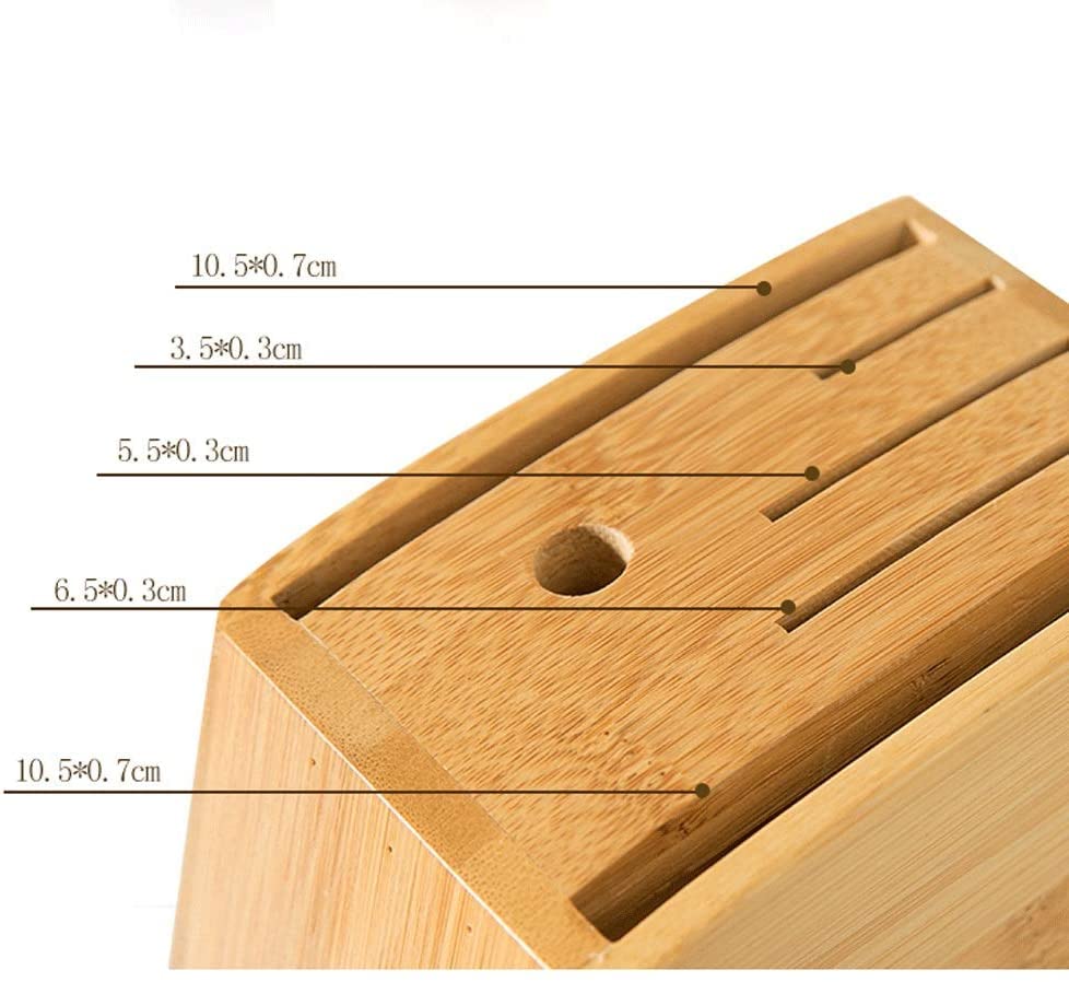 Rangement de couteaux bloc de cuisine support bambou - 6