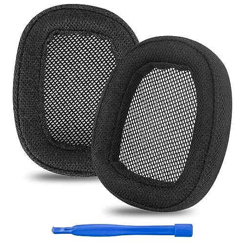 Linkidea イヤーパッド 互換性 パッド ロジクール Logitech G433, G233, G PRO ヘッドホンに対応 パッド イヤークッション/イヤーカップ (メッシュファブリック/黒)