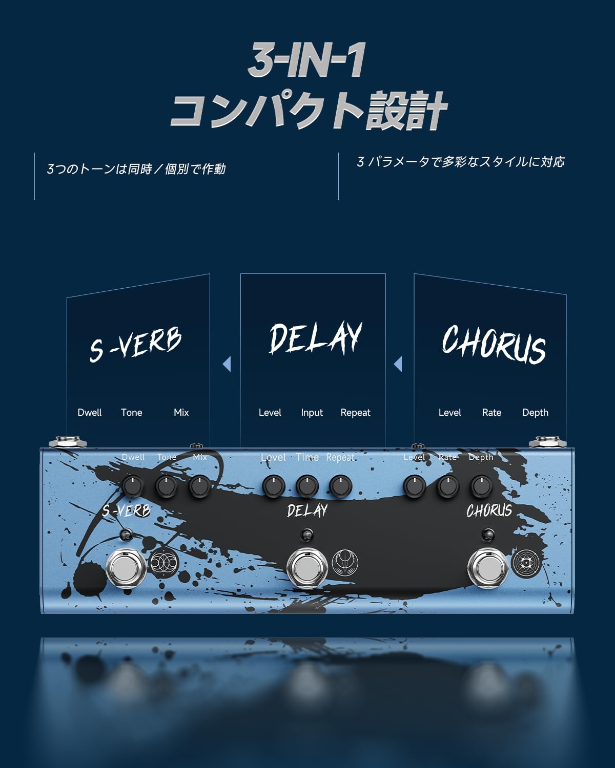Donner X MIYAVI Multi-Effect Pedal Double Swords-Dimension Weaver