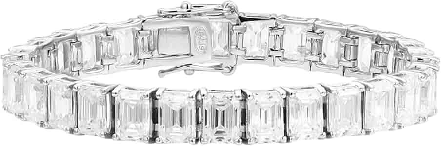 モアサナイト ブレスレット エメラルドカット32ct S925 K18 モアサナイト ブレスレット エメラルドカット32ct S925 K18