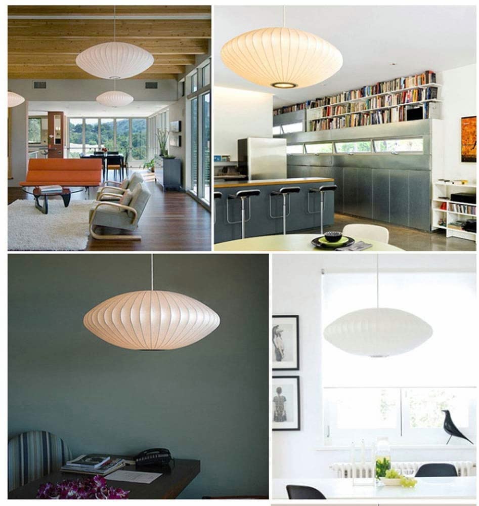 Nowoczesna jedwabna lampa wisząca - jednogłowa kula, styl japoński, idealna do salonu, sypialni, hotelu, kawiarni. Minimalistyczna lampa wisząca.