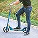 Adult Scooter with 3 Seconds Easy-Folding System 200mm Big Wheels Teens Commuter Scooter, 220lbs Adjustable City Scooter Age 8 Up (Blue)