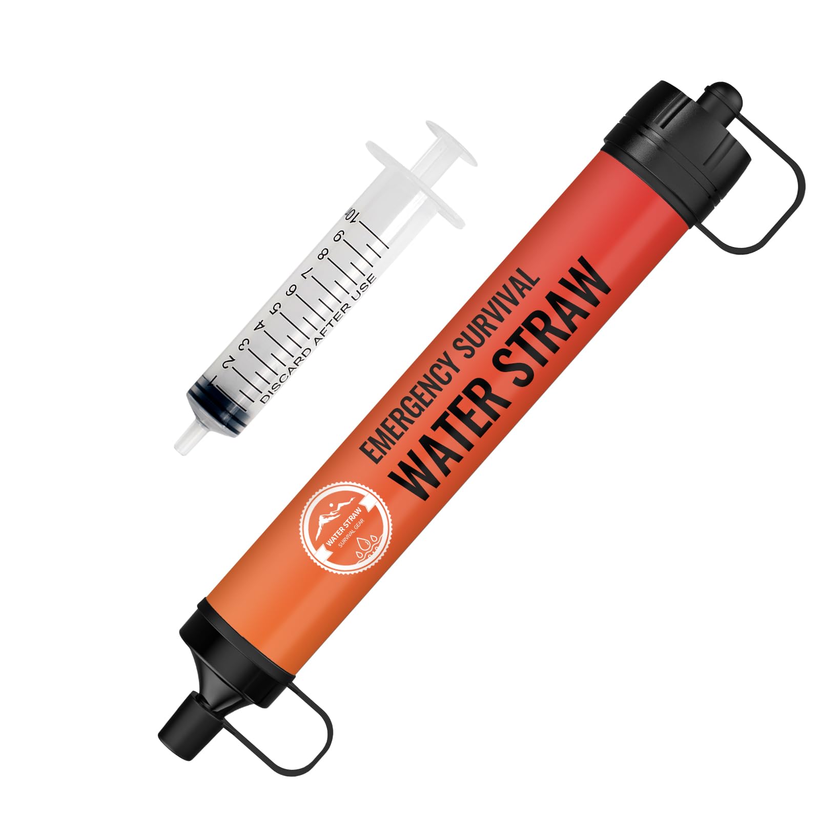 Emergency Water Filter Straw, Personal Survival Water Filtration System
