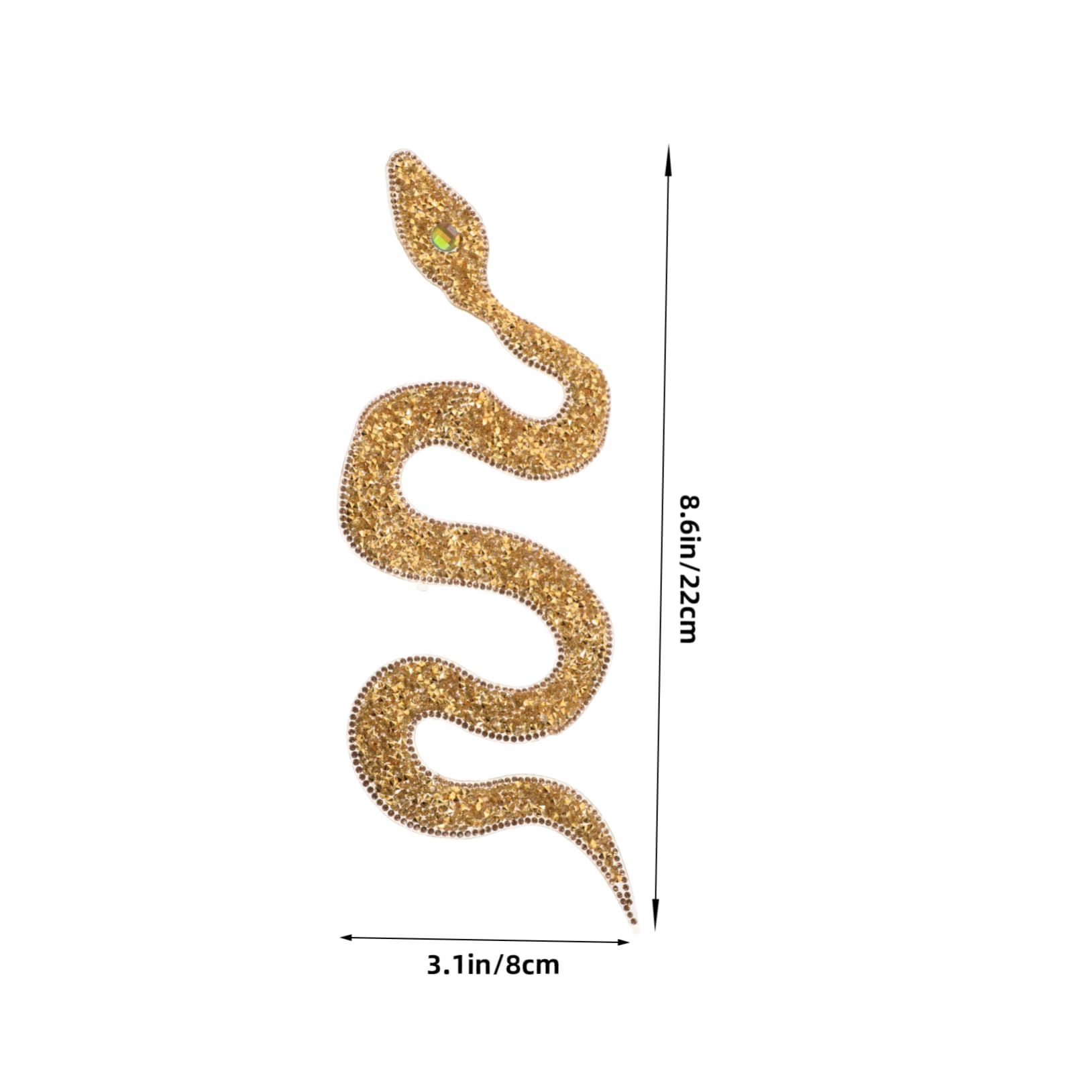 Amazon.co.jp: CIMAXIC 蛇の形をしたラインストーンの布パッチ
