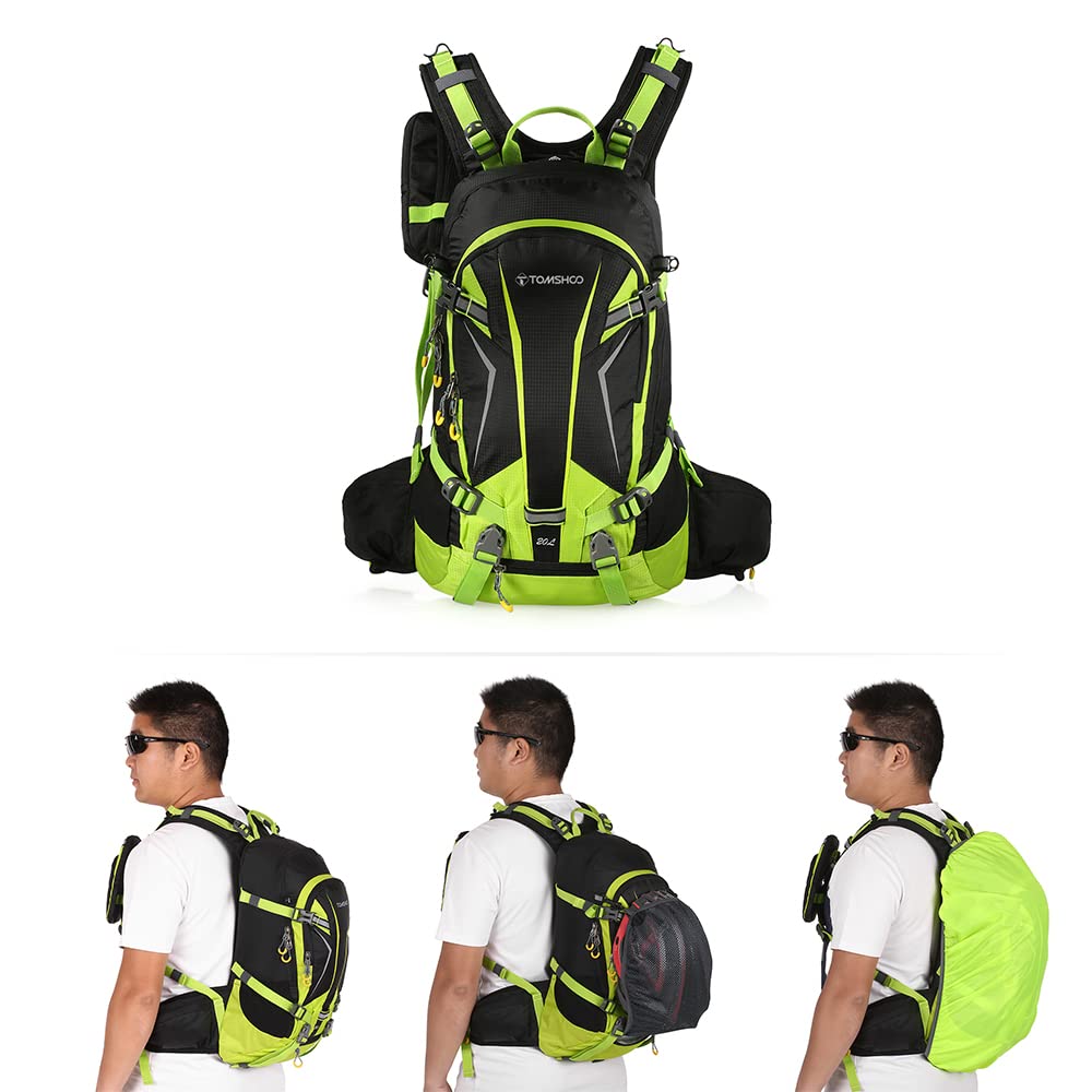 TOMSHOO Mochila Ciclismo 20L/30L Impermeable para Excursionismo Ciclismo Alpinismo Senderismo Camping al Aire Libre con Cubierta de Lluvia y del Casco