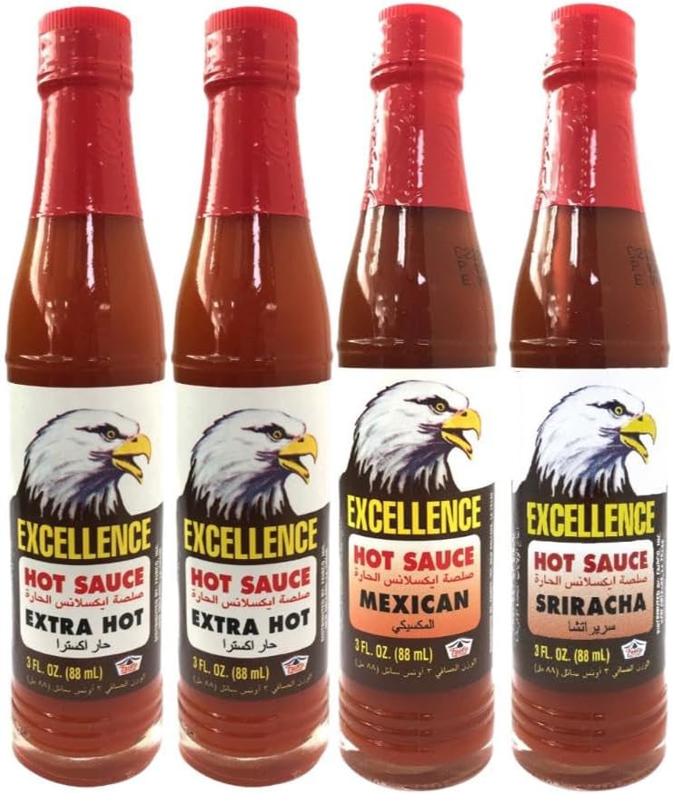 Hot Sauce Assorted, 4 X 88 Ml