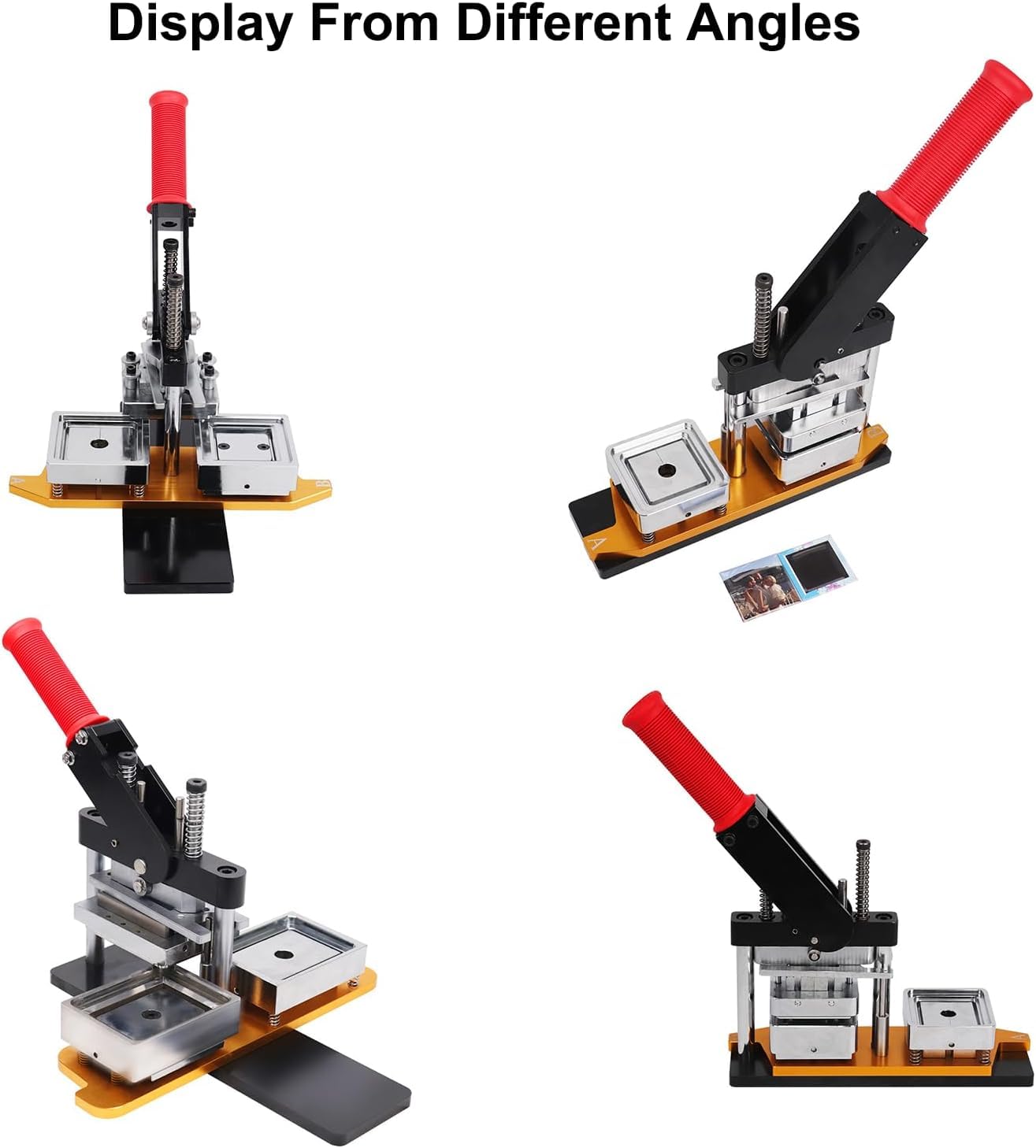 Magnesy na lodówkę Magnesy do tworzenia magnesów fotograficznych Diy Square Magnet Maker Machine 50 x 50 mm kwadratowy zestaw magnetyczny przycisk do tworzenia spersonalizowanych materiałów