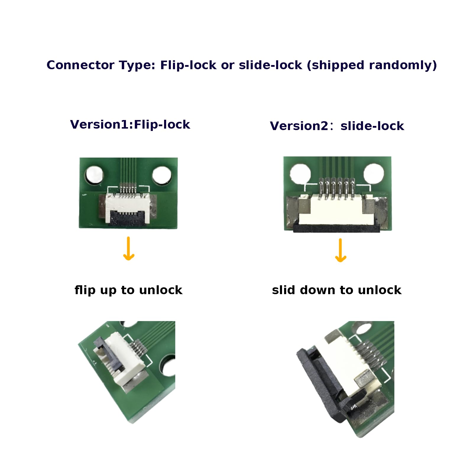 QUARKZMAN Lot de 2 connecteurs de carte FFC FPC 8 broches 0,5 mm Prise