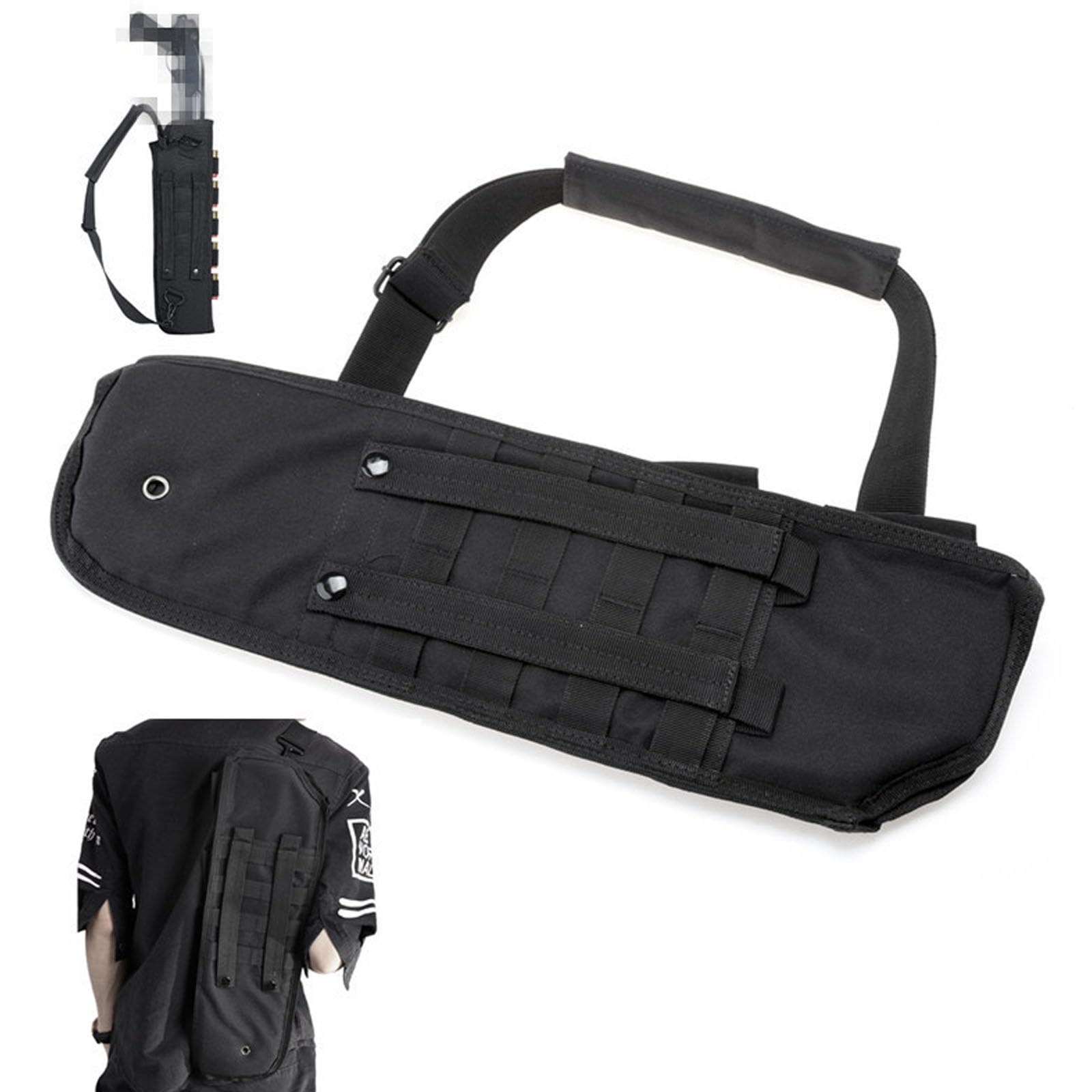 50cm Taktische Schrotflinten Gewehrscheidetasche,Shotgun Holster Schultertasche Mit Gepolstertem Holster Multifunktions Schulterholster Gewehrtasche