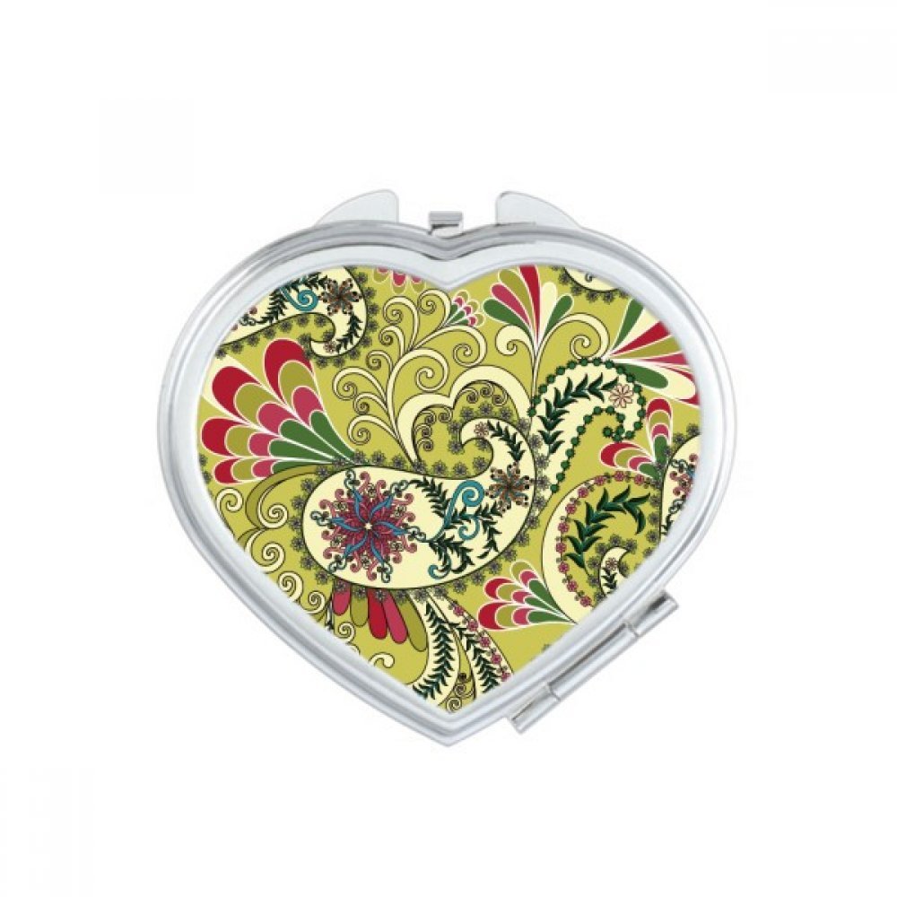 Miroir compact portable mignon motif plantes vertes cadeau pour femme