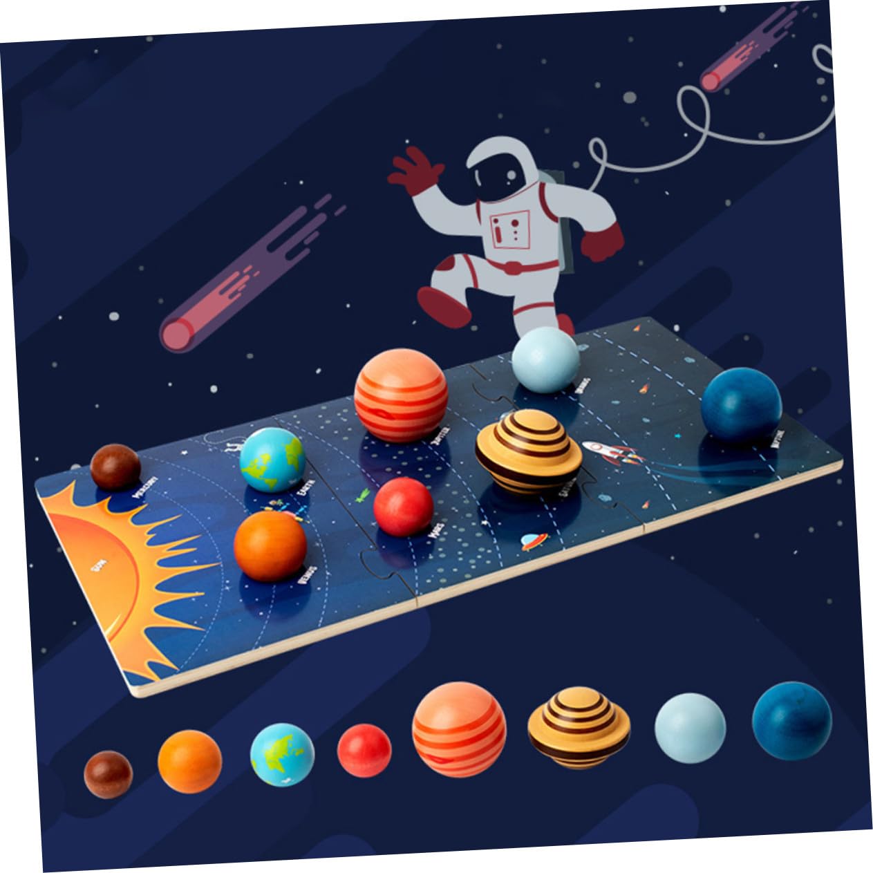 Rompecabezas de Planetas Sistema Solar 1 Juego de Madera para Niños