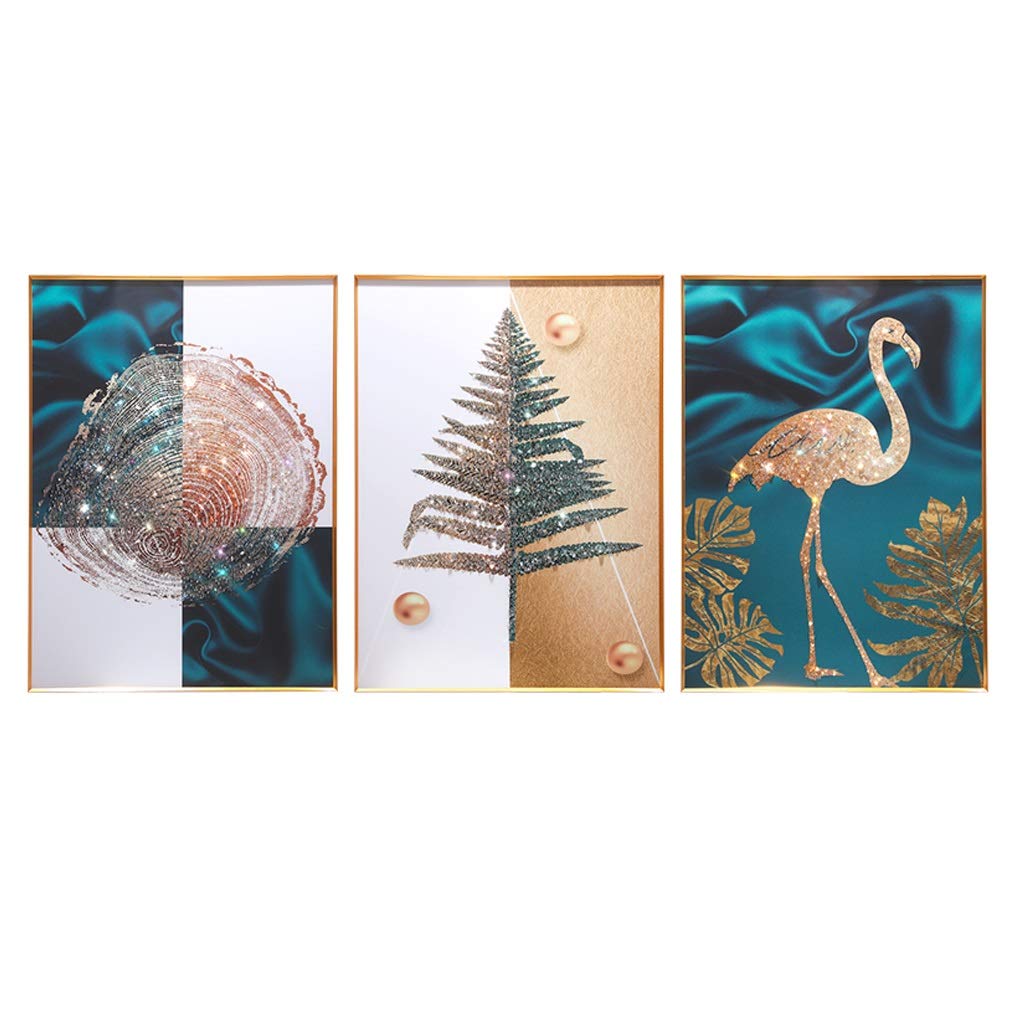 HHGO-01 3 Piece Animal Tree Canvas Wall Art Sets, 3d Modern Abstract Poster Painting Wall Decorations for Living Room Bedroom Kitchen Office Hallway With Metal Frame (Size : 80 * 120cm)