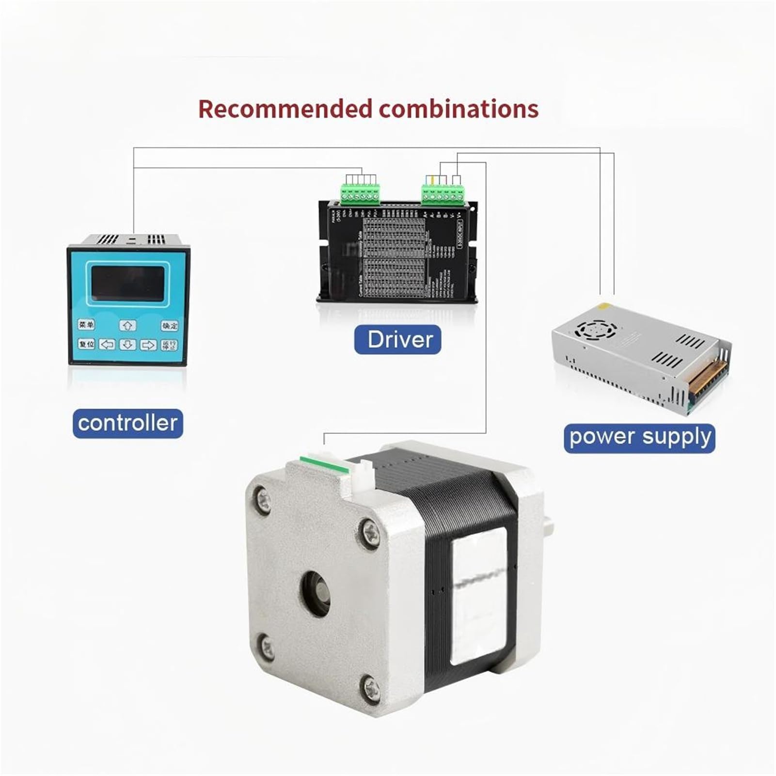 NEMA17 Schrittmotor 12V 1,8A Zweiphasen-Vierdraht-3D-Druckzubehör cnc