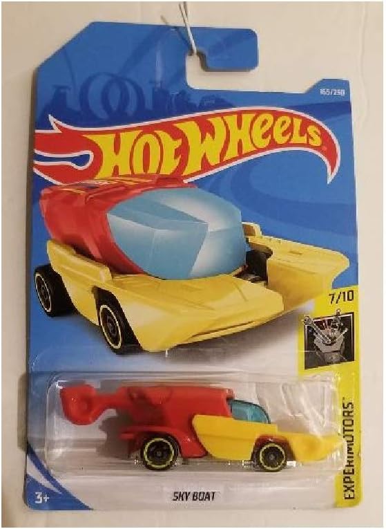 Hot Wheels 2019 Experimotors 7/10 - Sky Boat (Red/Yellow)