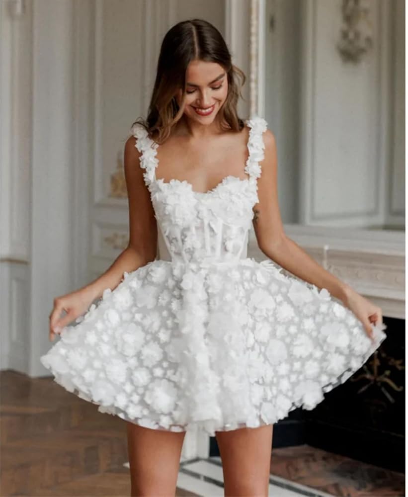 Amazon.com: SiuyWen Tulle Spaghetti Straps Homecoming Dress