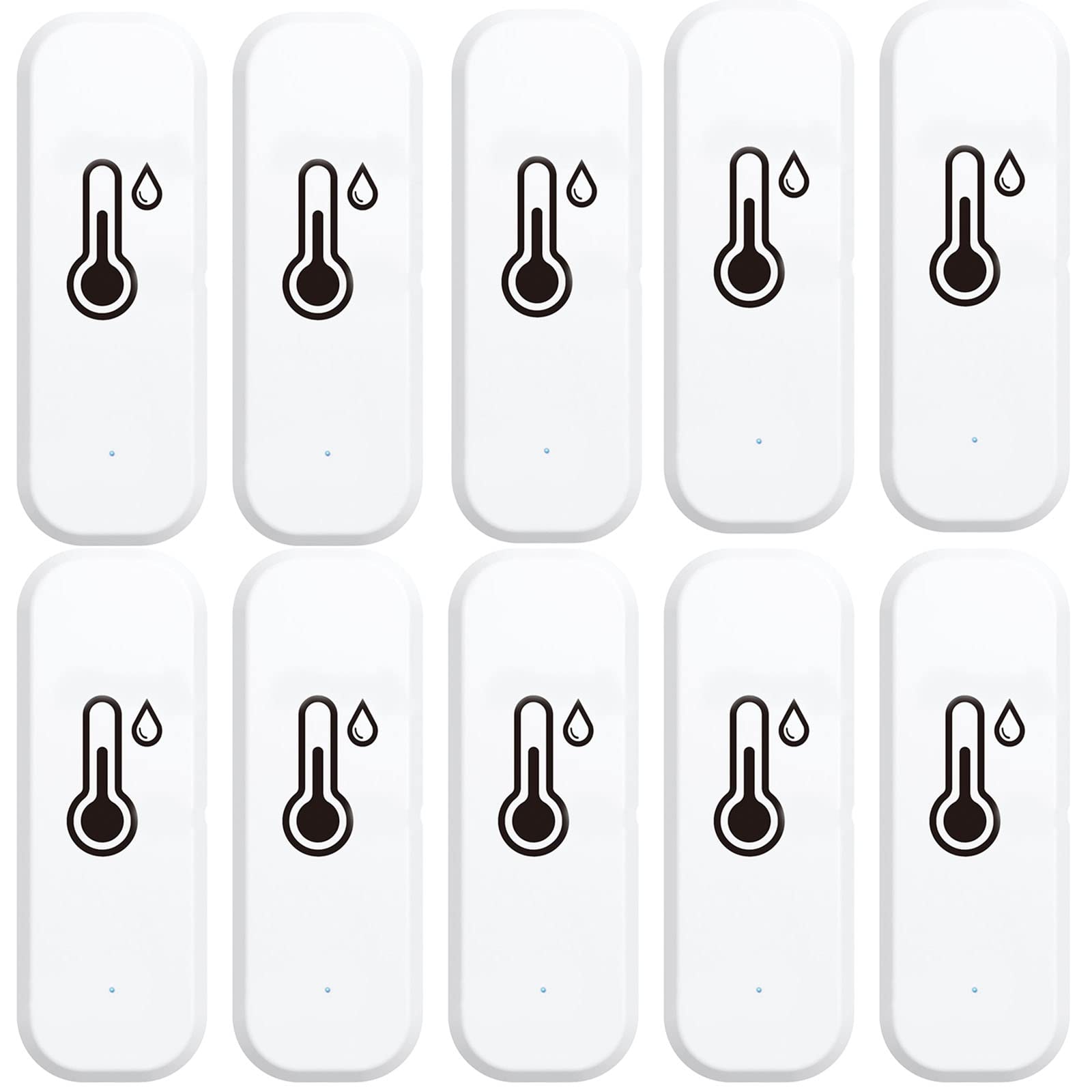 DAZZLEEX 10Pcs per TUYA WiFi Intelligente Rilevatore di Temperatura e umidità Home Indoor Wireless Sensore di Temperatura e Umiditàcon notifica Tramite App Tuya