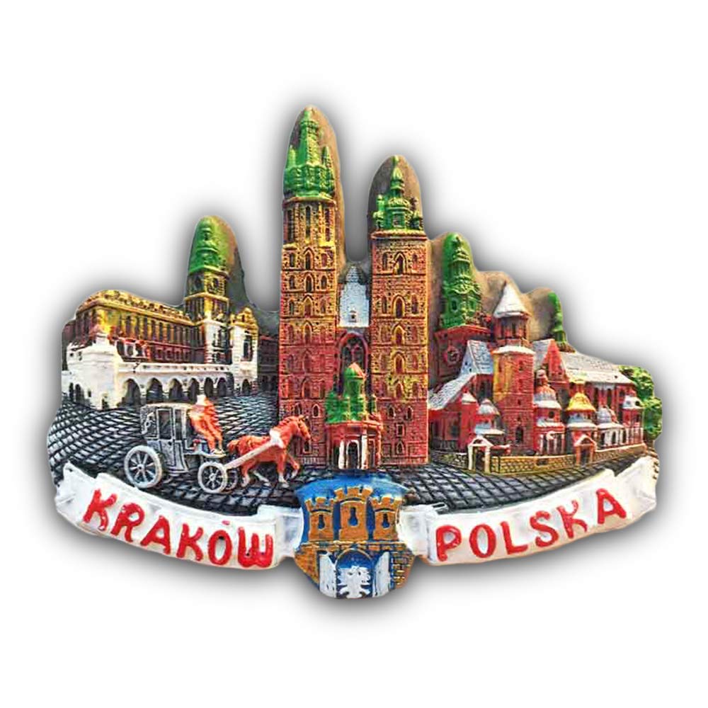 Wedarego Krakow Poland 3D Landmark Refrigerator Magnet Tourist Souvenirs Stickers,Home & Kitchen Decoration Poland Fridge Magnet From China