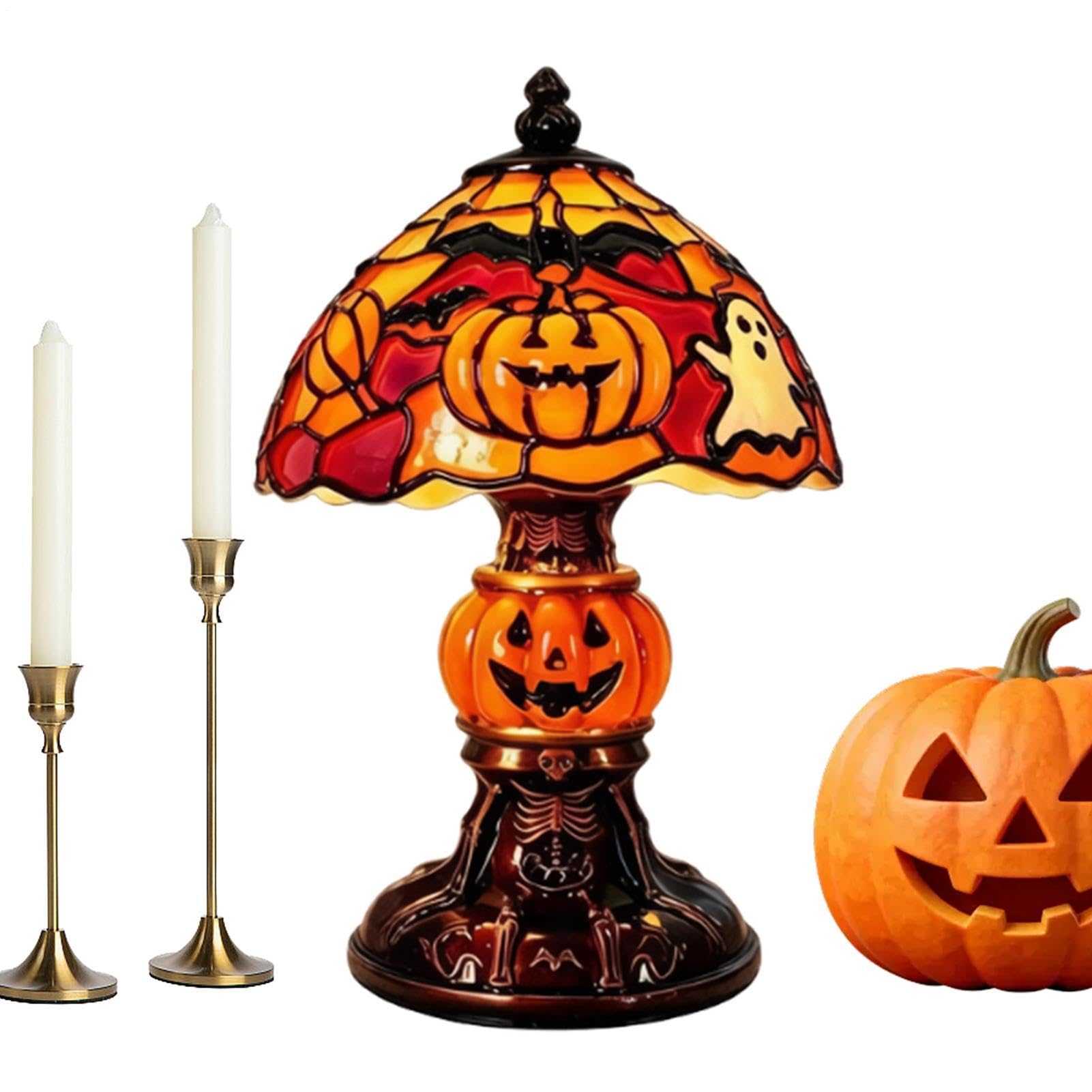 Lampada da tavolo di Halloween, resina USB per la decorazione | Decorazione da scrivania di Halloween per tavolo, casa, soggiorno, camera da letto, aula, scuola, ufficio, auto