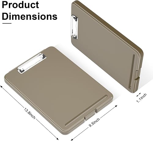 Miniatura 2 de Hongri Portapapeles con almacenamiento, 8.5 x 11 pulgadas, clip de enfermería, plegable para enfermeras, abogados, estudiantes, aula, oficina,