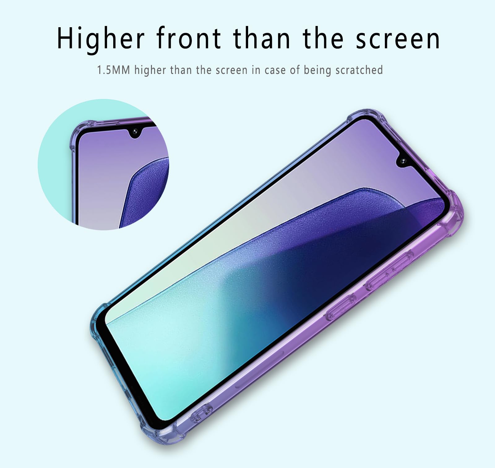 WBWONE Hülle Für Xiaomi Redmi 14C Mit Displayschutz – Transparent, Stoßfest, TPU+PC, Lila