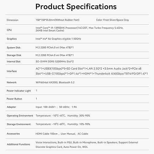 Vista 46 de Beelink Mini PC SEI11, Intel 10ª generación i5-11320H (hasta 4.5 GHz) 4C/8T, mini computadora de 16 GB DDR4 RAM 500 GB NVMe SSD, micro PC 4K a 60Hz