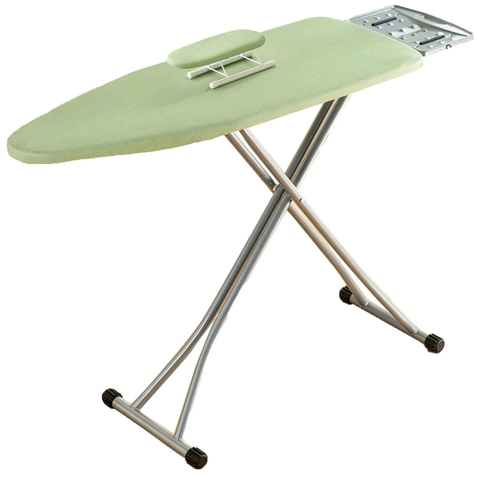 Tabla de Planchar, Tabla de Planchar compacta y Que Ahorra Espacio con pequeñas Mangas Calientes y Altura Ajustable, artículos Esenciales para el hogar (Color: Gris) (Verde)