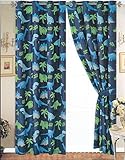 All American Collection Children's 3-Piece Twin Comforter Set with Furry Toy Cushion | Matching Curtains and Sheets Sets Available! (Curtain Set, Dinosaur)