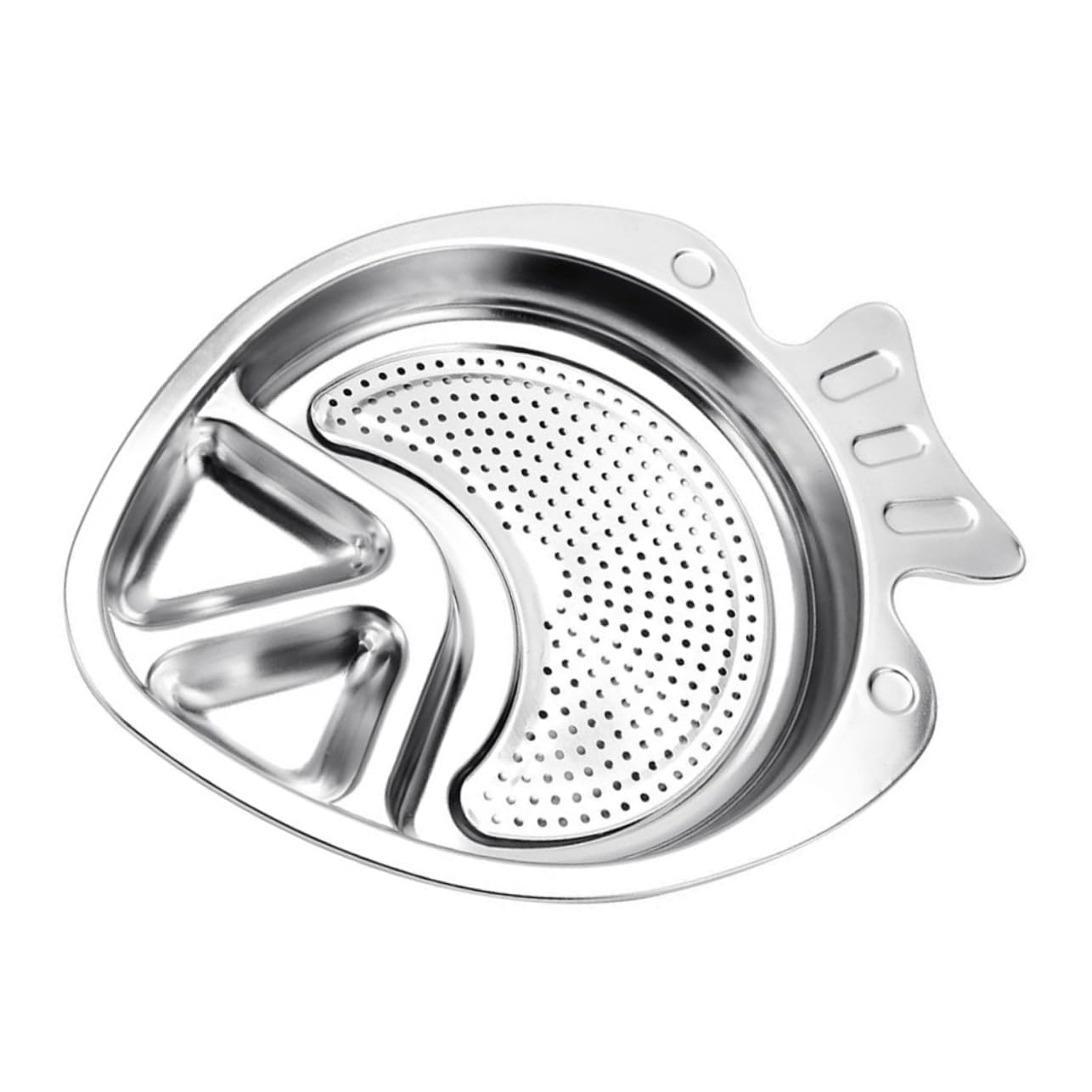 OFFSCH 1pc Fish-shaped Dumpling Plate with Saucer Cooling Tray for French Fries Sushi Fried for Home and Restaurant Use