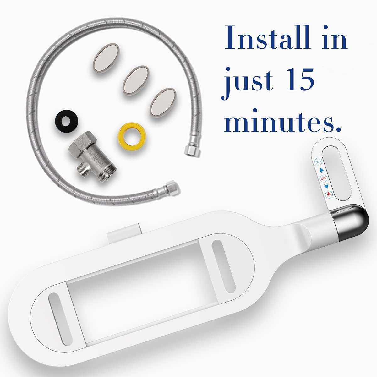 キンヒザ ビデ用便座アタッチメント非電動スリムビデフィッティングセルフクリーニングノズル