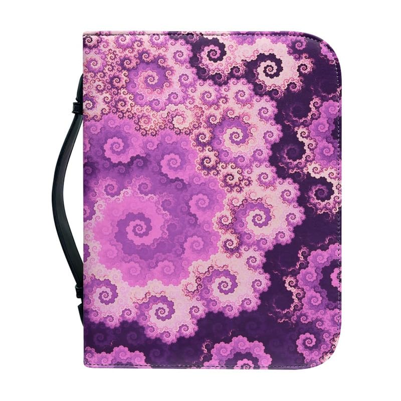 Garronmavis Pixel Pink Painting Bible Cover Case for Women - Spiral Marble Painting Tote Bag - Fractal Art Accessories - 2XL — image 1
