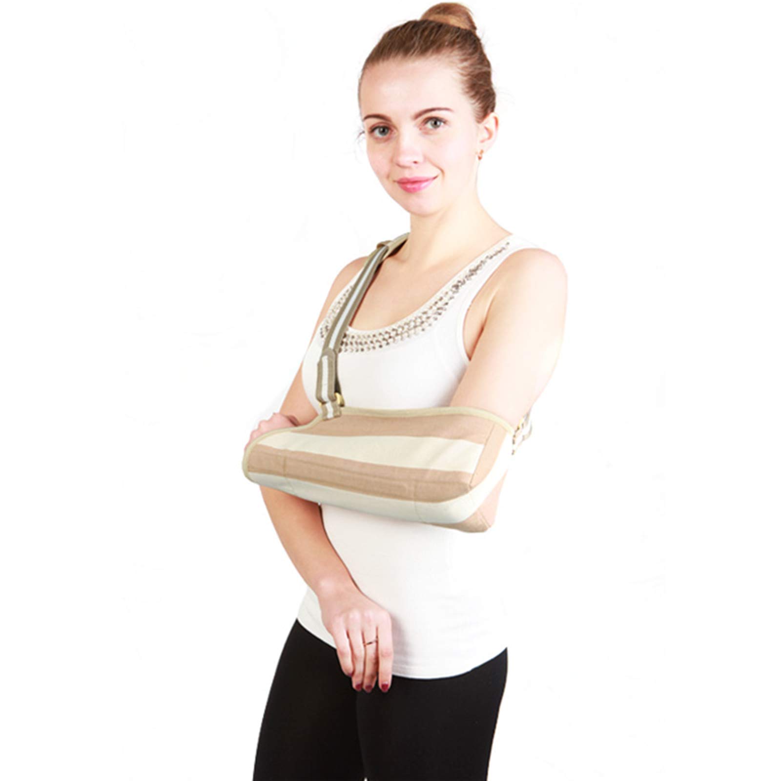 Cabestrillo médico para hombro, inmovilizador de hombro, correa de soporte médico para muñeca de codo de brazo fracturado roto, cabestrillo de brazo transpirable ajustable para estabilizar e