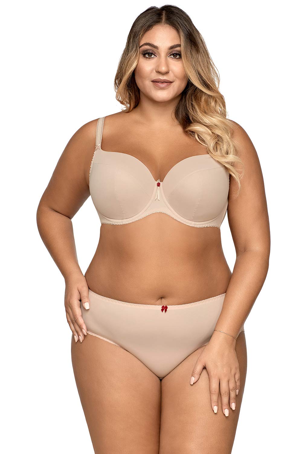 Ava 1263 Liscio Uniforme Reggiseno con Imbottite Coppe Piene con Ferretti