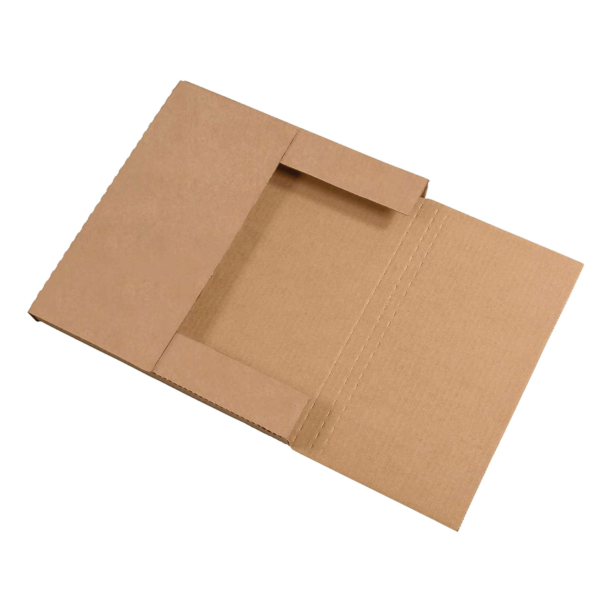 AVIDITI Easy-Fold Corrugated Cardboard Mailing Boxes, 12 1/2"L x 12 1/2"W x 1"H, 50-Pack | Crush-Proof, for Shipping, Mailing and Storing, Small,