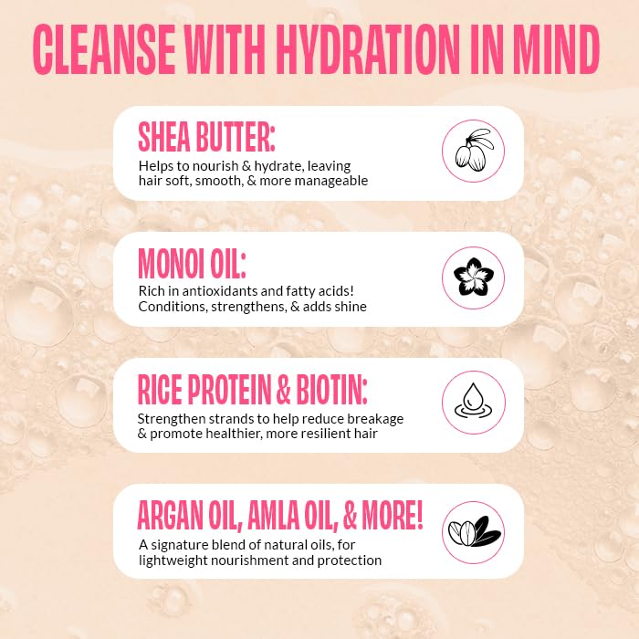 Miniatura 4 de FoxyBae Barra de champú sólida para el cabello, con proteína de arroz, biotina, aceite monoi y manteca de karité, nutre, fortalece, suaviza, para