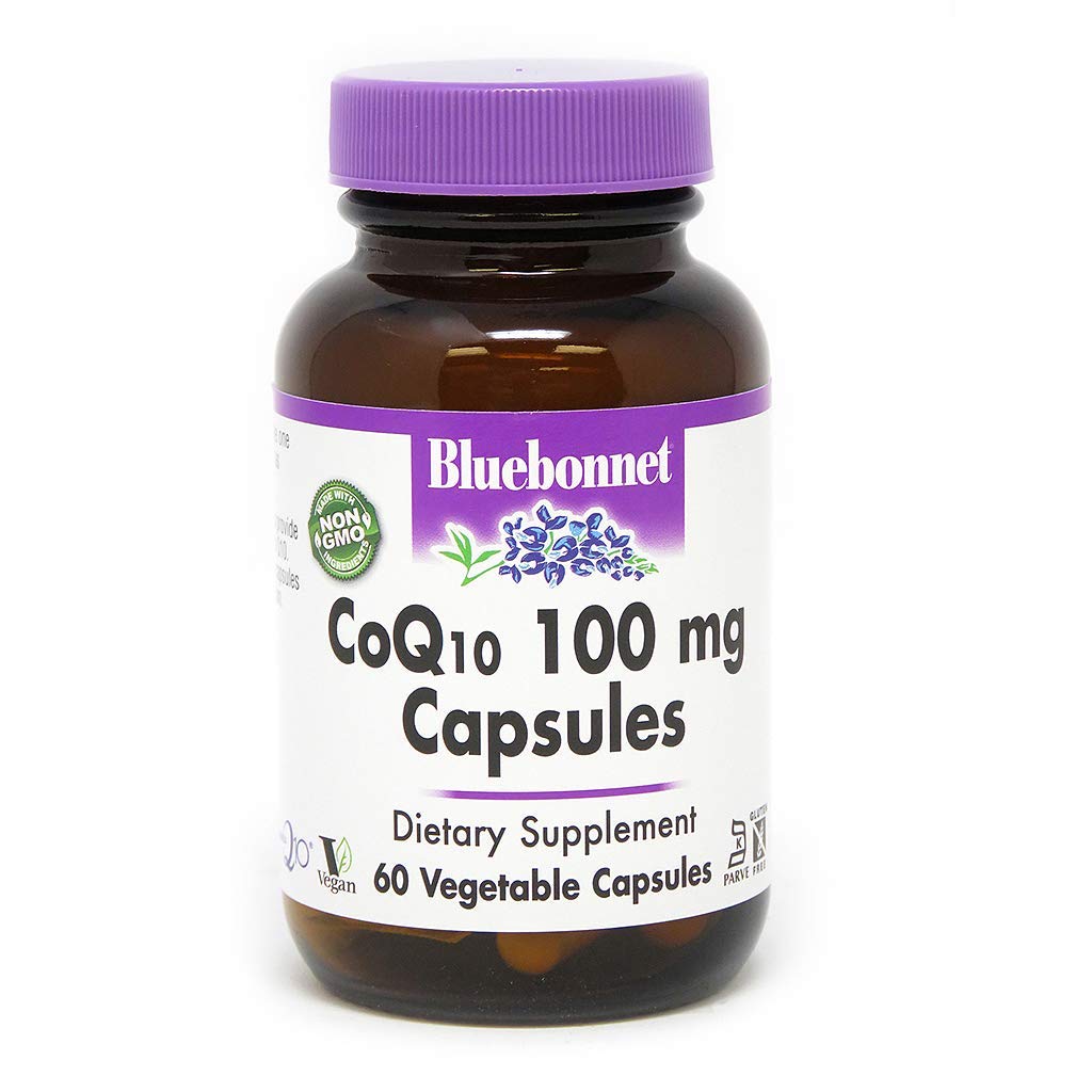 Bluebonnet CoQ-10 Vegetarian Capsules, 100 mg, 60 Count Kaneka 60 Count (Pack of 1)