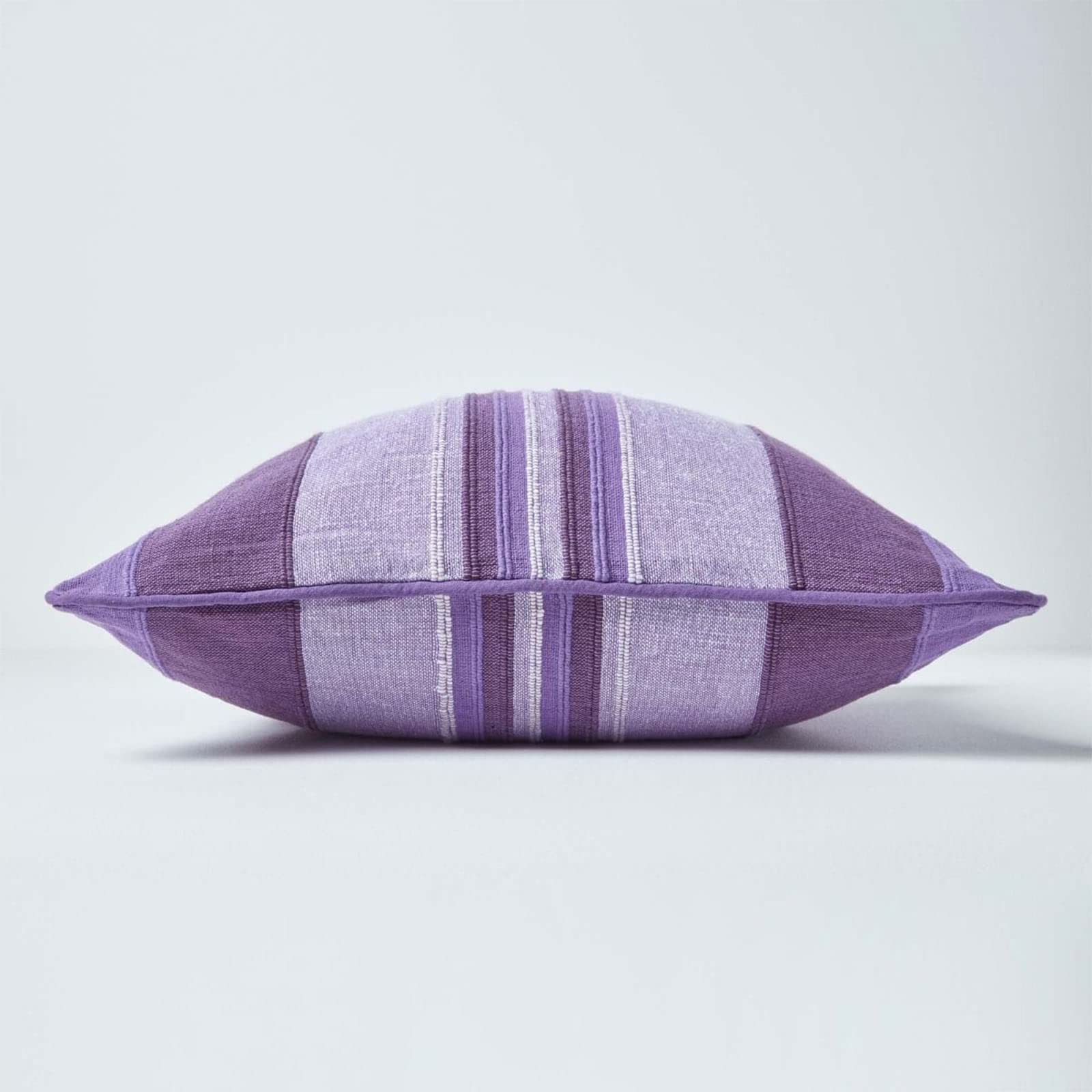 Federa Per Cuscino Lumi Living 45x45 Cm - Morbido Cotone Righe In Rilievo Con Nappe - Colore Moka