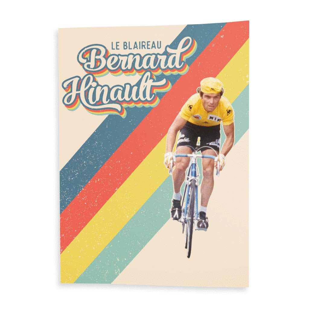 rennrad bernard hinault Poster Champion Fahrrad Retro Französisch Radsport Route Tour ABUS Fahrradschloss-Tasche ST 5850/5650/4960 Category_Kiefer/Gift Guides/Gifts for Lap Swimmers Color of the frame:Blau