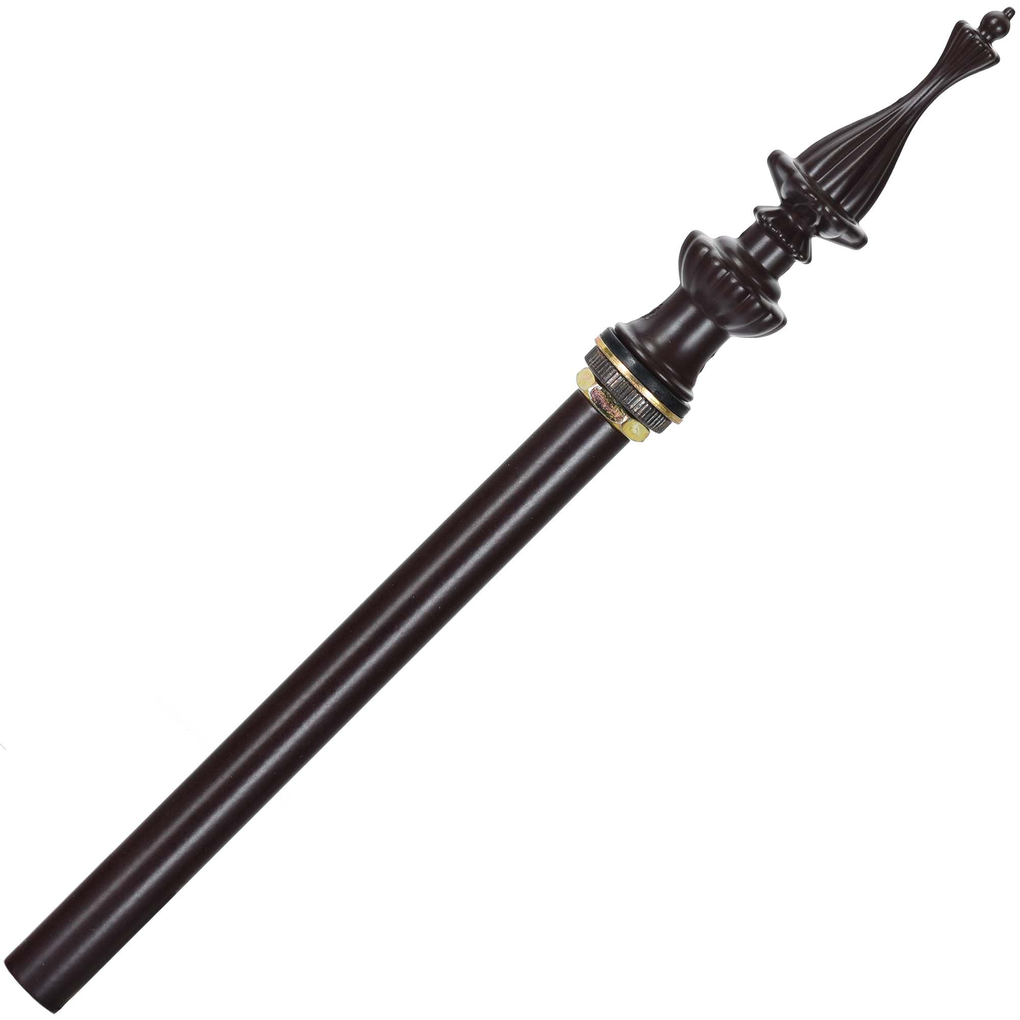 Bieye SS046 Lampshade Support with Finial for Tiffany Style Stained Glass Floor Lamp Table Lamp (G3/8 135mm Brown Crown)