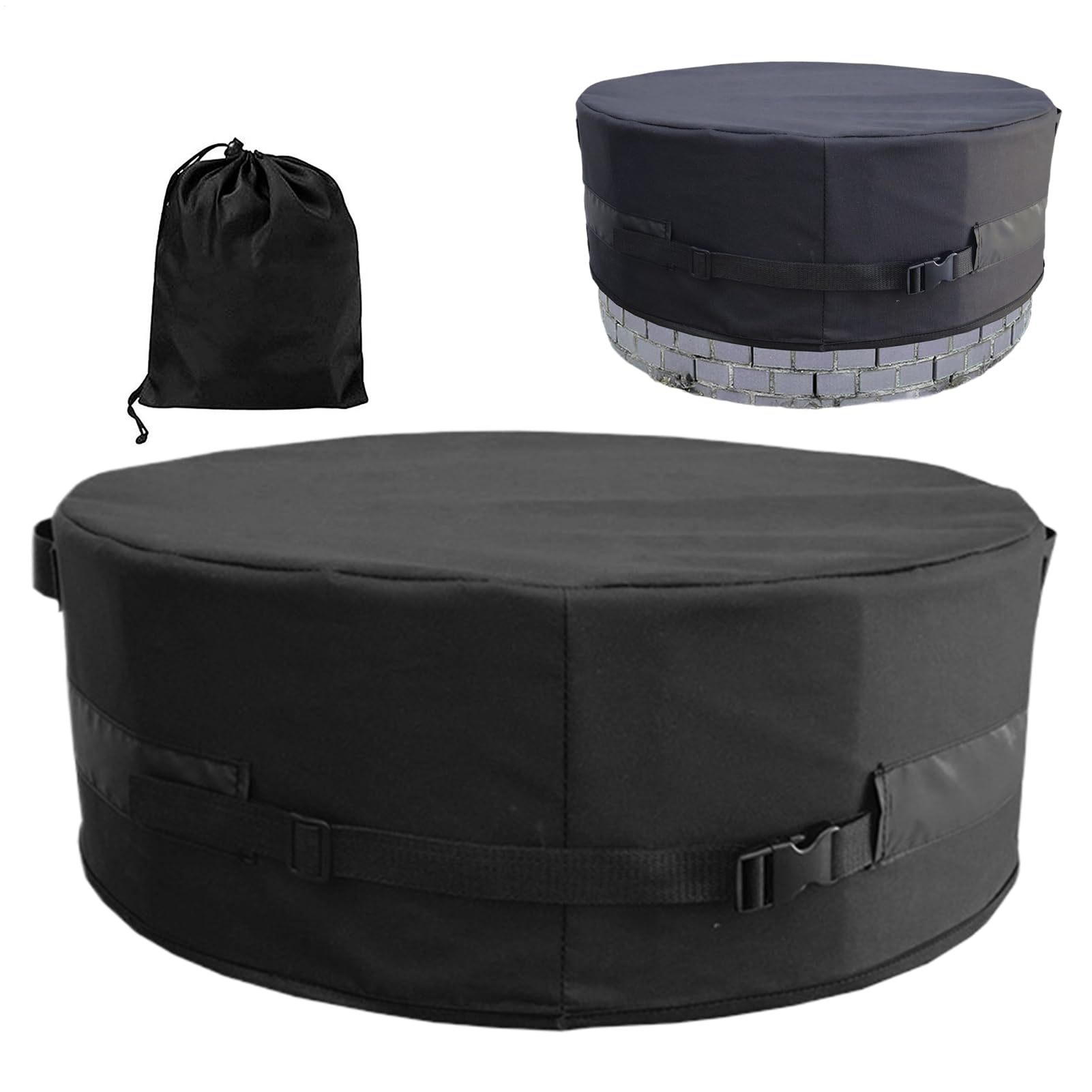 Housses de protection rondes pour brasero avec poignée 600D Oxford lourd