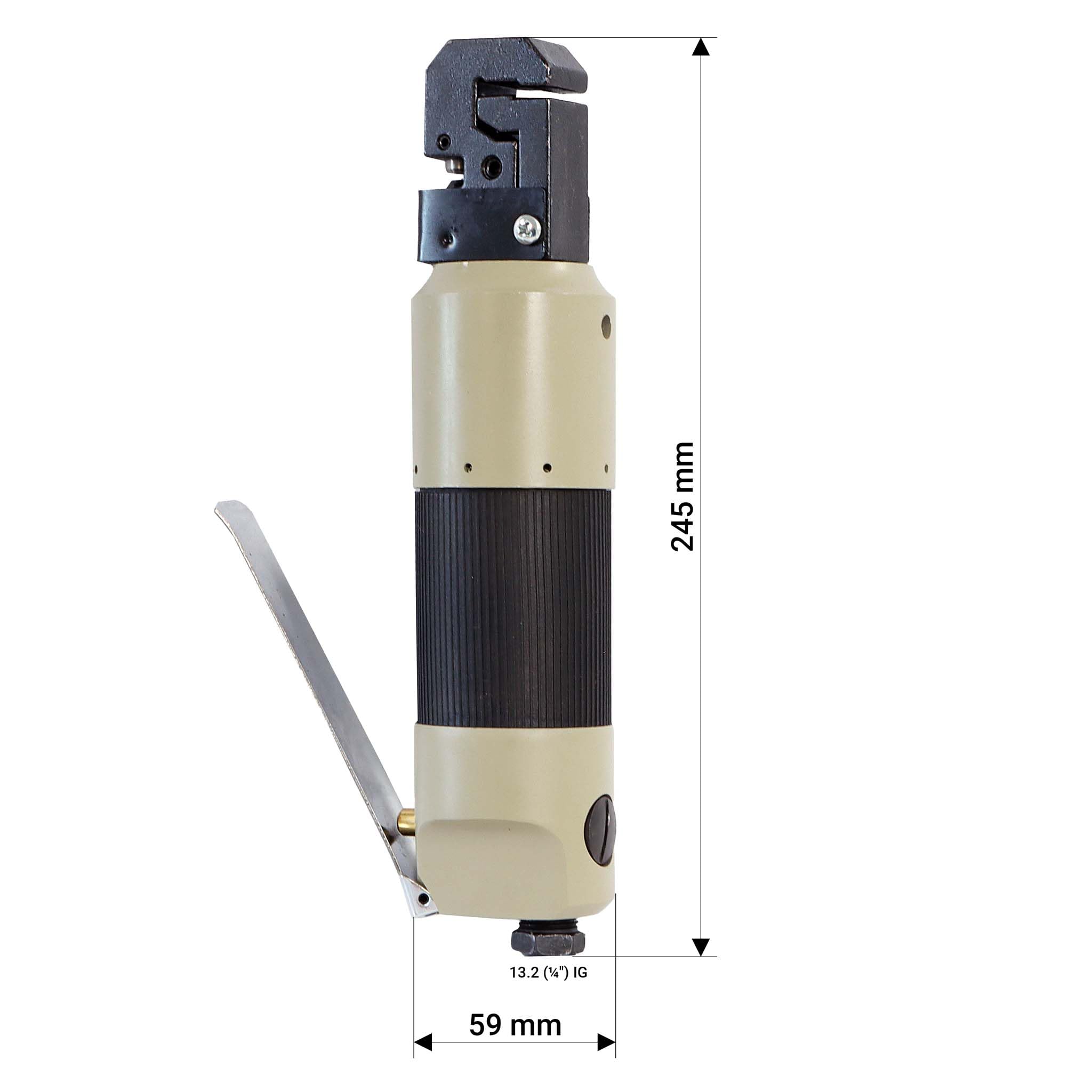 XPOtool Dobladora perforadora de aire comprimido para chapa y carrocería con punzón 5mm pliegue 13 mm