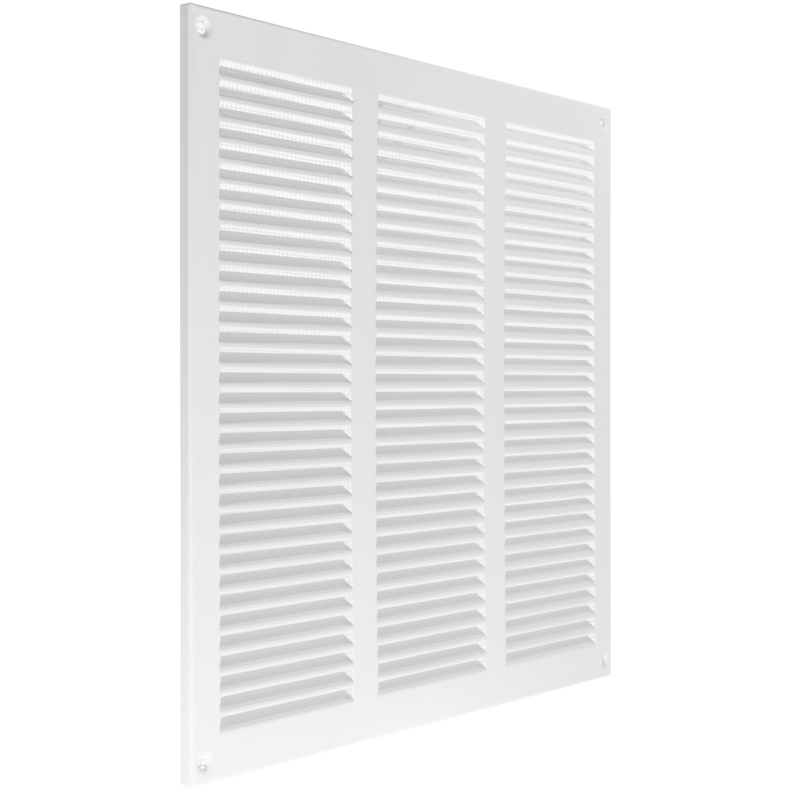 ECOPRO VENT 300 x 300mm White Air Vent Cover – Galvanised Metal Air Vent Covers for Walls, Ceilings with Screen Mesh – Durable Louvre Vent Grille for Home, Office – Wall Vent Cover for Indoor, Outdoor
