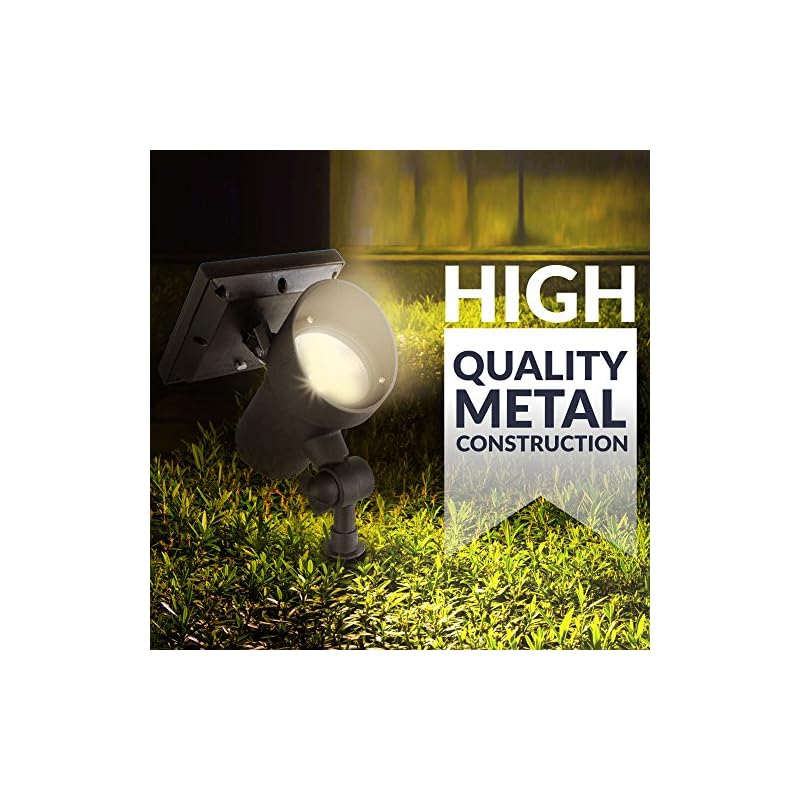 Best Solar Light SOLARLIGHTM-2 LED Spotlight | High Performance 100 Lumens Warm 3000K | Weatherproof Metal Construction |, 2-Pack, Black, 2 Piece - Image 4