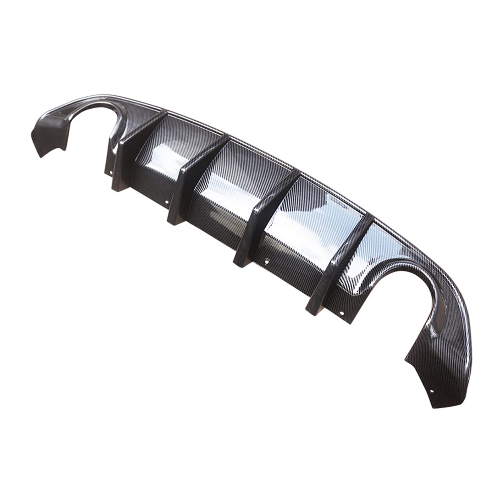 Loyalty for 2015-2019 Compatible for Dodge Charger SRT Rear Bumper Diffuser Lip Carbon Fiber Black Car Accessories