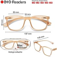 Vista 4 de B + D Reading glasses - Brand Max Readers - Material frame and temple: PC - Temples with flex Unisex