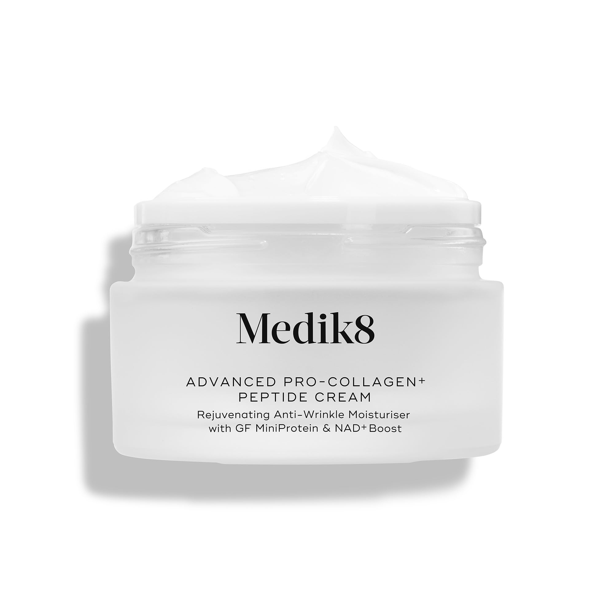 Medik8 Advanced Pro-Collagen+ Peptide Cream – Verjüngende Anti-Falten-Feuchtigkeitscreme mit Growth Factor MiniProtein & NAD+ Langlebigkeits-Booster - 50ml | Verjüngende Anti-Falten-Feuchtigkeitspflege mit Wachstumsfaktor MiniProtein & NAD+ Longevity Boos