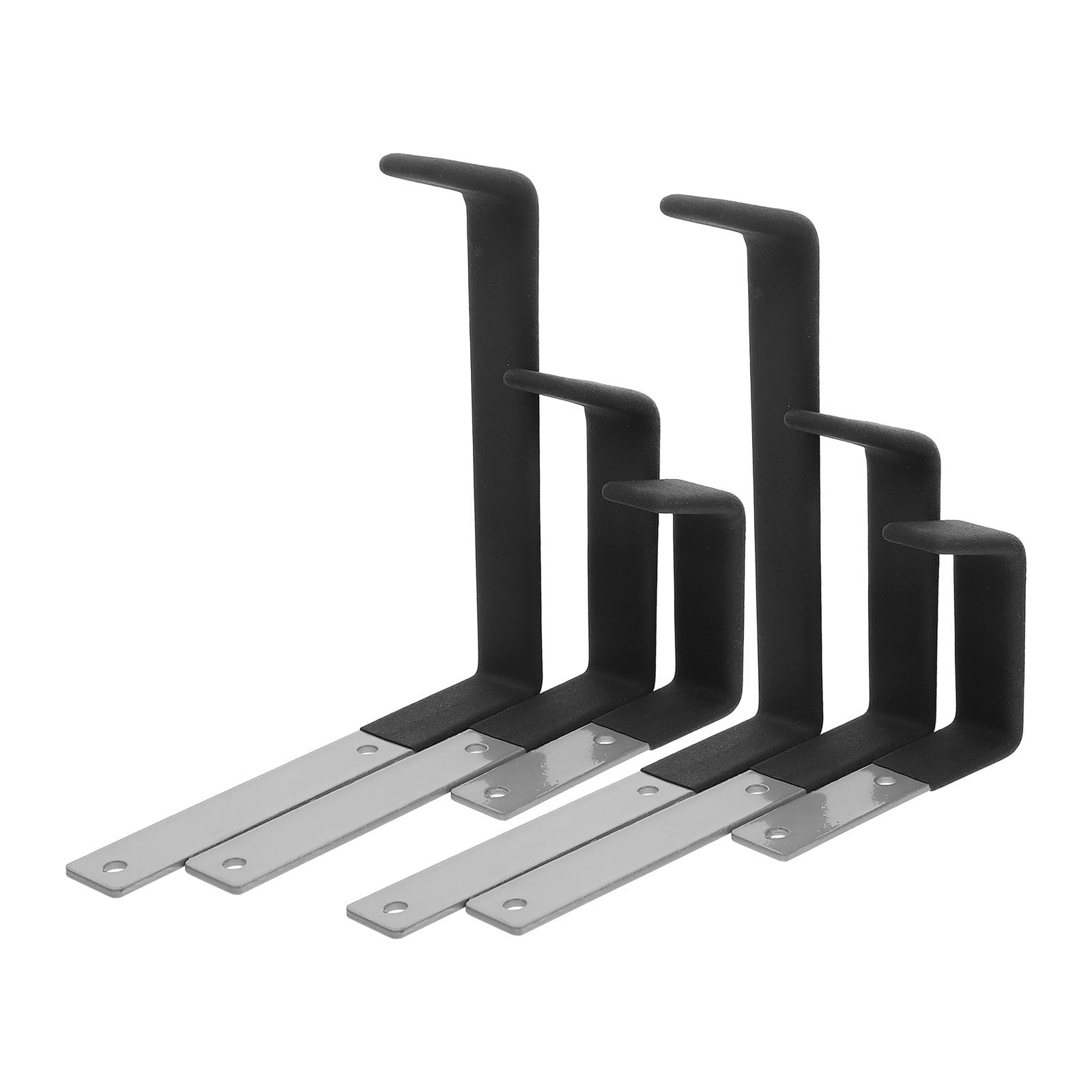 Sosoport Ganchos de Pared Resistentes de Acero Recubrimiento Antideslizante para Colgar Escaleras y Cables en Garajes, Paquete de 6 Piezas Instalación Fácil