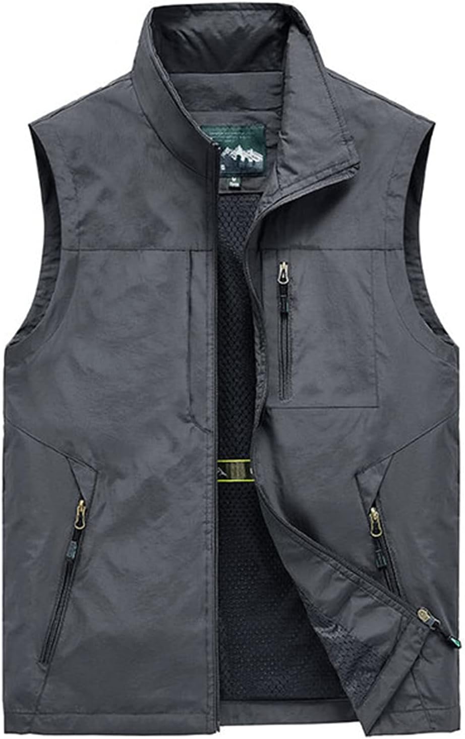 Men's Vest Mens Jacket Sleeveless Vest Spring Summer Autumn Casual Travels Hiking Work Vest Multi-Pockets Waistcoat