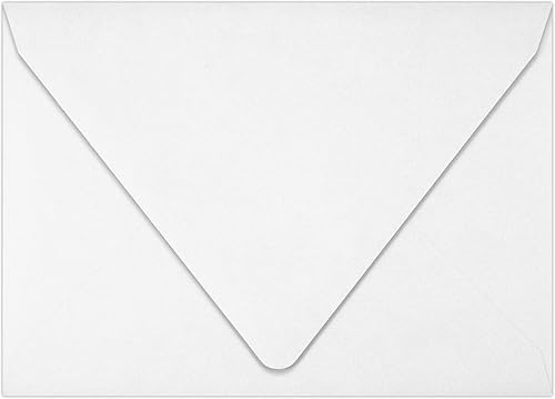 Miniatura 1 de LUXPaper Sobres de invitación con solapa de contorno A1 de 4 barras  3 58 pulgadas x 5 18 pulgadas  Blanco brillante  Texto de 70 libras  50 unidades
