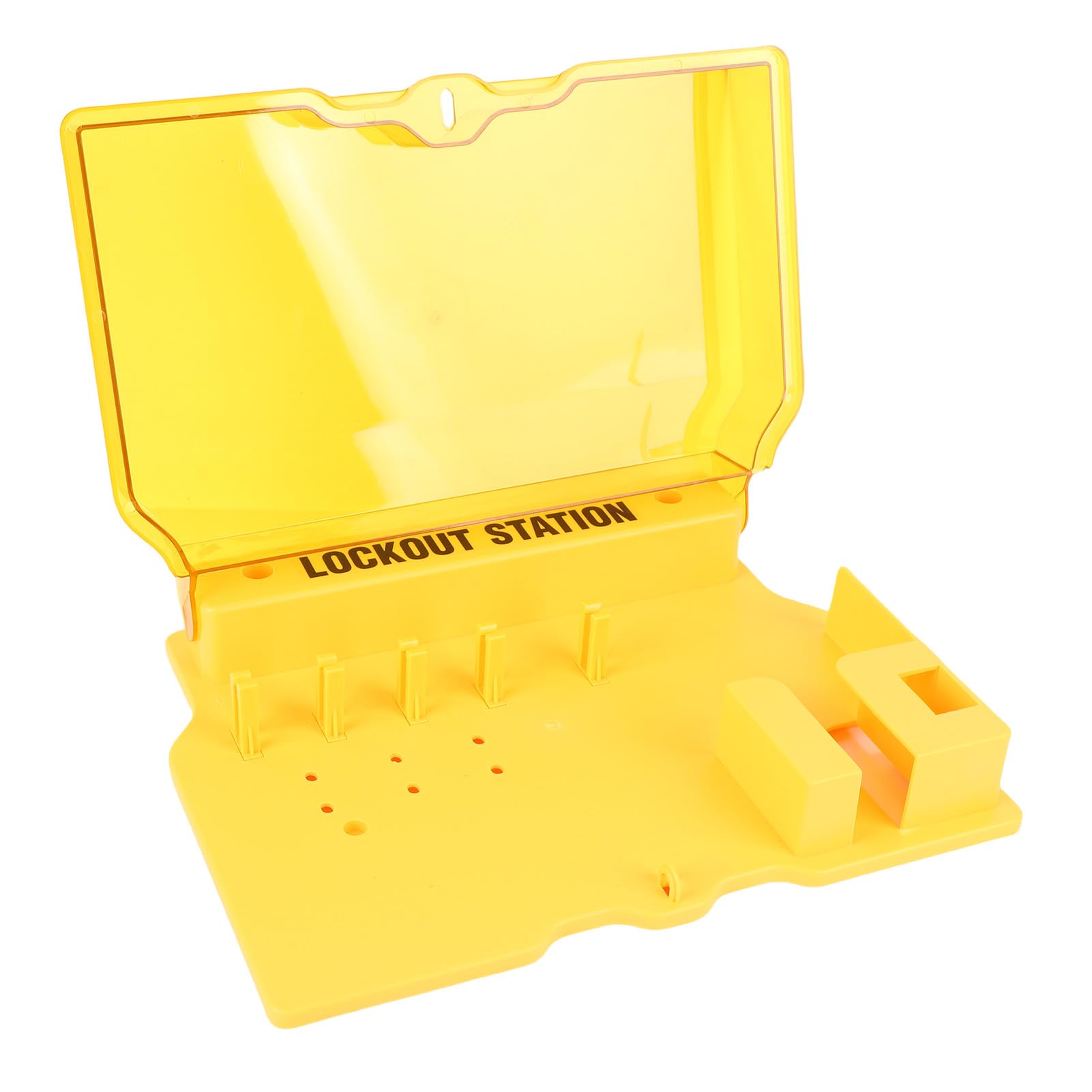 Lockout Tagout Station, Lockout Tag Out Kit Board mit 2 Haspen und 10, transparente Abdeckung Wandmontage Lockout Sicherheitsversorgung
